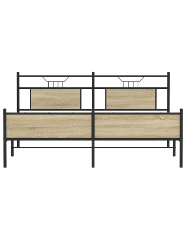 Giroletto senza Materaso in Metallo Rovere Sonoma 180x200 cm