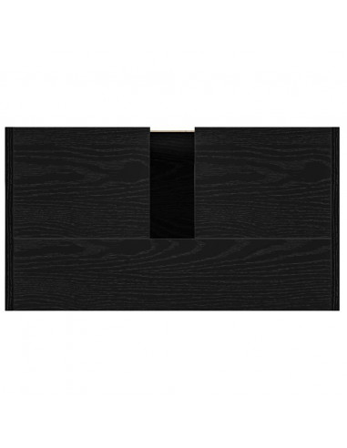 Armadietto Bagno Rovere Nero 60x33x60 cm Legno Ingegnerizzato