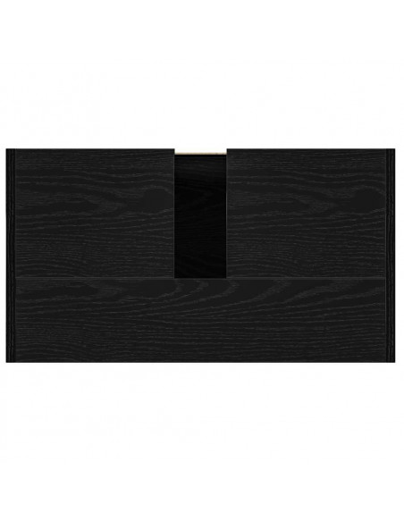 Armadietto Bagno Rovere Nero 60x33x60 cm Legno Ingegnerizzato