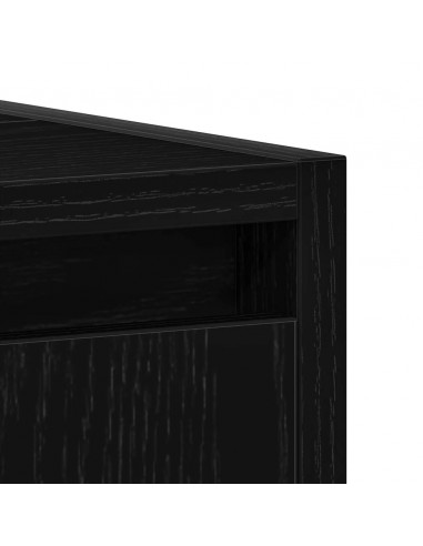 Armadietto Bagno Rovere Nero 60x33x60 cm Legno Ingegnerizzato