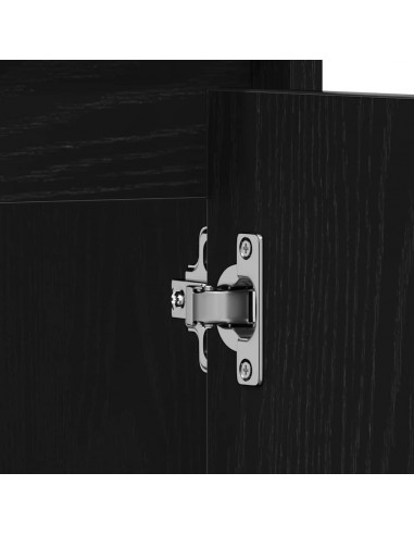 Armadietto Bagno Rovere Nero 60x33x60 cm Legno Ingegnerizzato