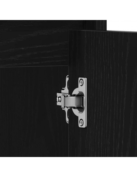 Armadietto Bagno Rovere Nero 60x33x60 cm Legno Ingegnerizzato