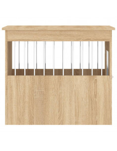 Gabbia Cani da Arredamento Rovere Sonoma 55x75x65cm Multistrato 2