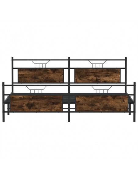 Giroletto senza Materaso in Metallo Rovere Fumo 200x200 cm
