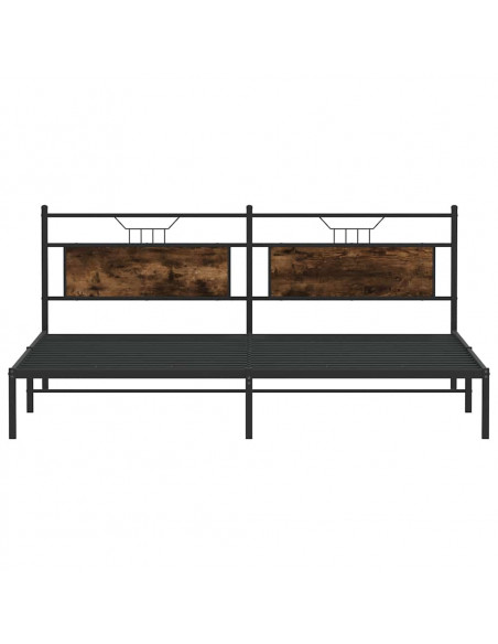 Giroletto senza Materasso Rovere Fumo 193x203 cm in Truciolato