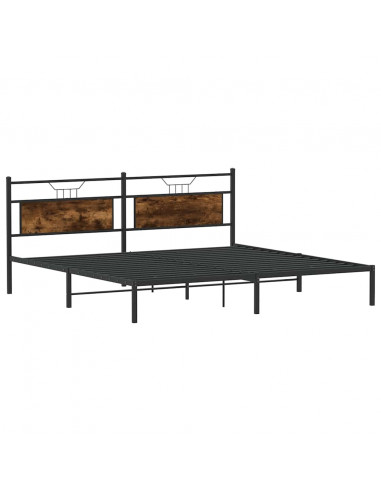 Giroletto senza Materasso Rovere Fumo 200x200 cm in Truciolato