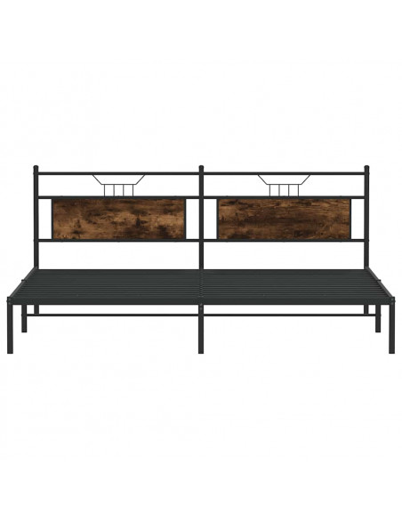 Giroletto senza Materasso Rovere Fumo 200x200 cm in Truciolato