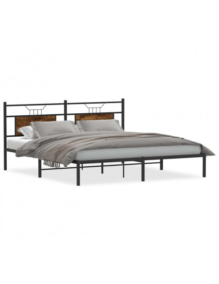 Giroletto senza Materasso Rovere Fumo 183x213 cm in Truciolato