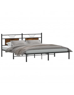 Giroletto senza Materasso Rovere Fumo 183x213 cm in Truciolato 2
