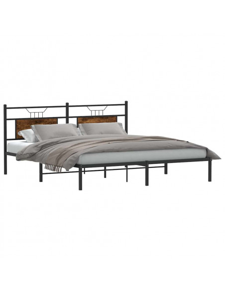 Giroletto senza Materasso Rovere Fumo 183x213 cm in Truciolato