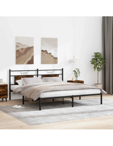 Giroletto senza Materasso Rovere Fumo 183x213 cm in Truciolato