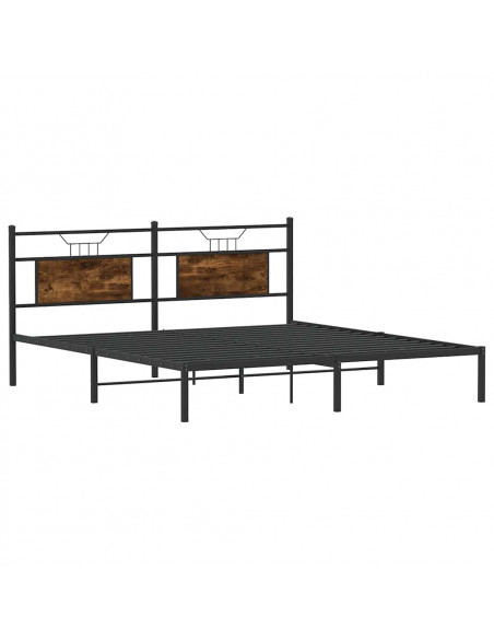 Giroletto senza Materasso Rovere Fumo 183x213 cm in Truciolato