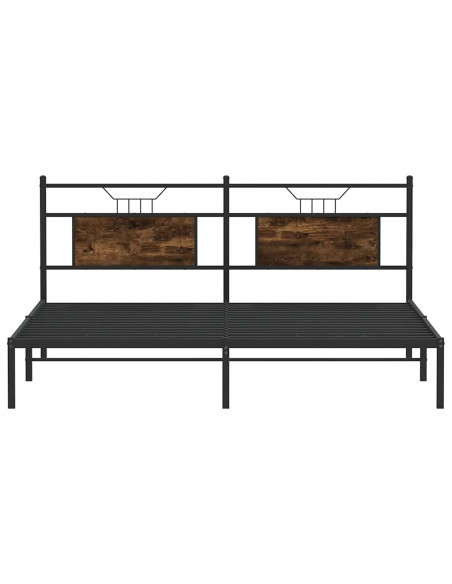 Giroletto senza Materasso Rovere Fumo 183x213 cm in Truciolato