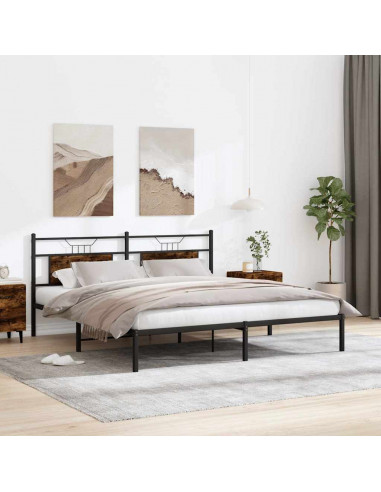 Giroletto senza Materasso Rovere Fumo 183x203 cm in Truciolato