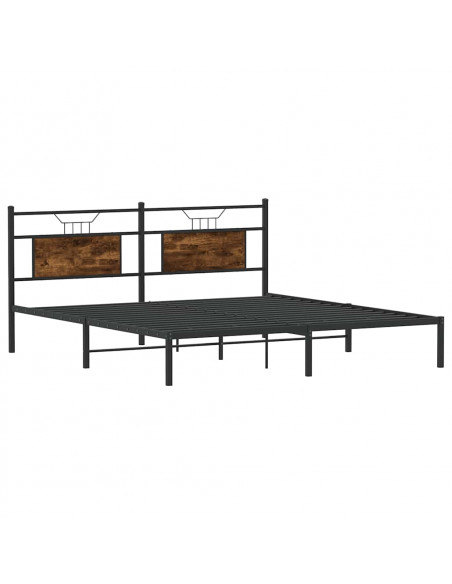 Giroletto senza Materasso Rovere Fumo 183x203 cm in Truciolato