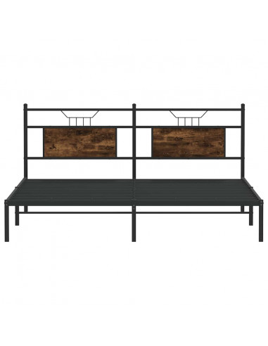 Giroletto senza Materasso Rovere Fumo 183x203 cm in Truciolato