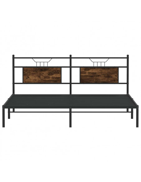 Giroletto senza Materasso Rovere Fumo 183x203 cm in Truciolato