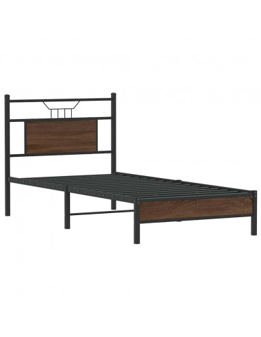 Giroletto senza Materasso Rovere Marrone 75x190cm in Truciolato