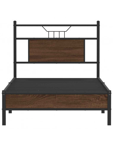 Giroletto senza Materasso Rovere Marrone 75x190cm in Truciolato