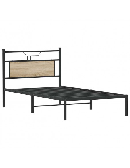 Giroletto senza Materasso Rovere Sonoma 100x190cm in Truciolato