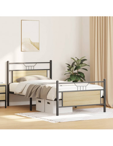 Giroletto senza Materasso Rovere Sonoma 100x190cm in Truciolato