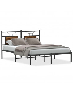 Giroletto senza Materasso Rovere Fumo 137x190 cm in Truciolato