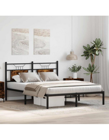 Giroletto senza Materasso Rovere Fumo 137x190 cm in Truciolato