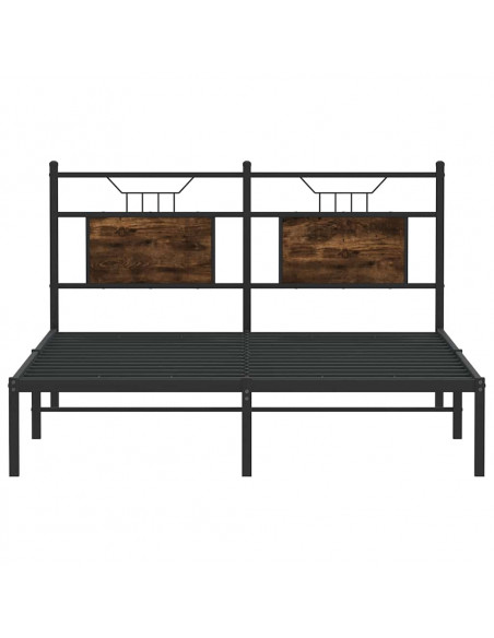Giroletto senza Materasso Rovere Fumo 137x190 cm in Truciolato