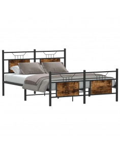Giroletto senza Materasso Rovere Fumo 137x190 cm in Truciolato 2