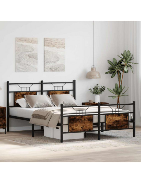 Giroletto senza Materasso Rovere Fumo 137x190 cm in Truciolato