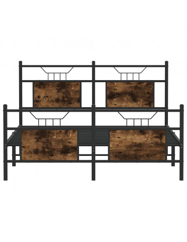 Giroletto senza Materasso Rovere Fumo 137x190 cm in Truciolato