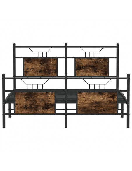 Giroletto senza Materasso Rovere Fumo 137x190 cm in Truciolato