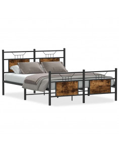 Giroletto senza Materasso Rovere Fumo 140x190 cm in Truciolato
