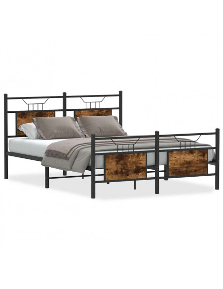 Giroletto senza Materasso Rovere Fumo 140x190 cm in Truciolato