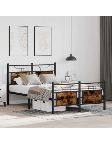 Giroletto senza Materasso Rovere Fumo 120x200 cm in Truciolato