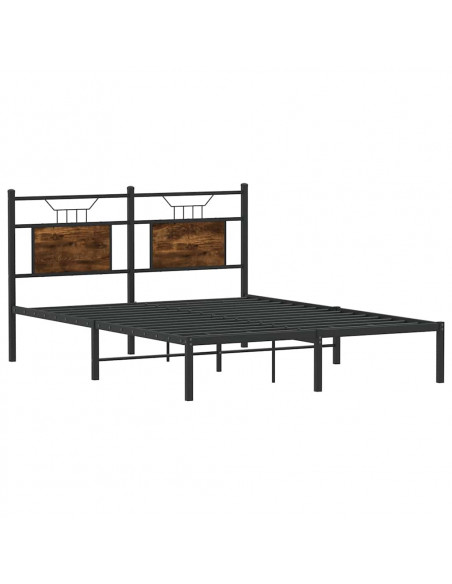 Giroletto senza Materasso Rovere Fumo 140x200 cm in Truciolato