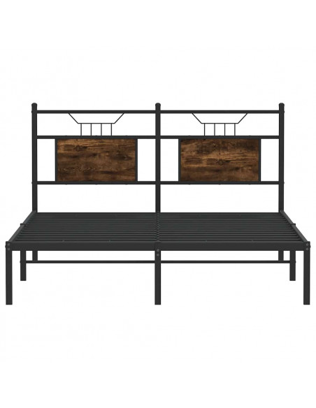 Giroletto senza Materasso Rovere Fumo 140x200 cm in Truciolato