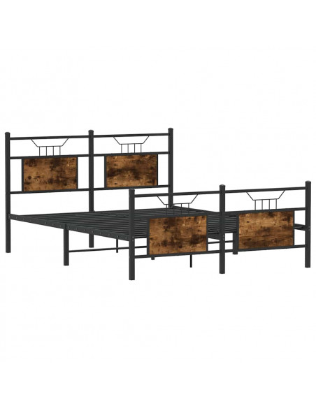 Giroletto senza Materasso Rovere Fumo 150x200 cm in Truciolato