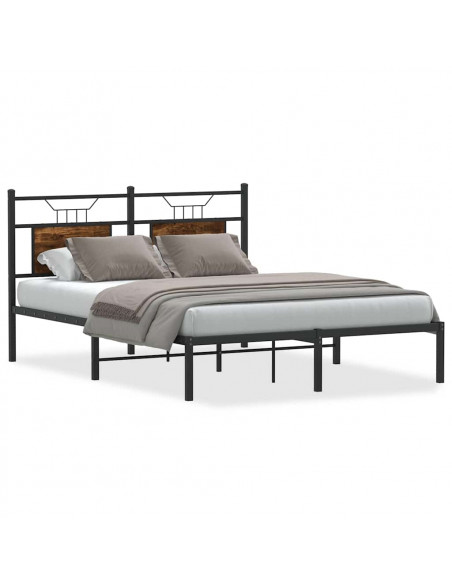 Giroletto senza Materasso Rovere Fumo 140x190 cm in Truciolato