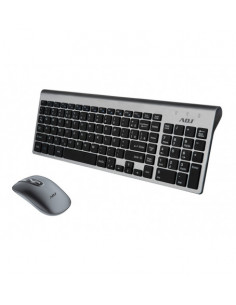 Adj KW10 tastiera RF Wireless QWERTY Italiano Nero, Argento