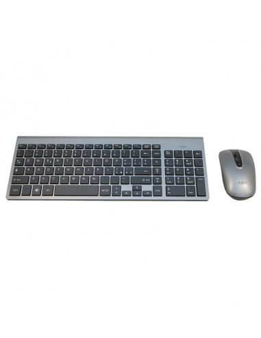 Adj KW10 tastiera RF Wireless QWERTY Italiano Nero, Argento