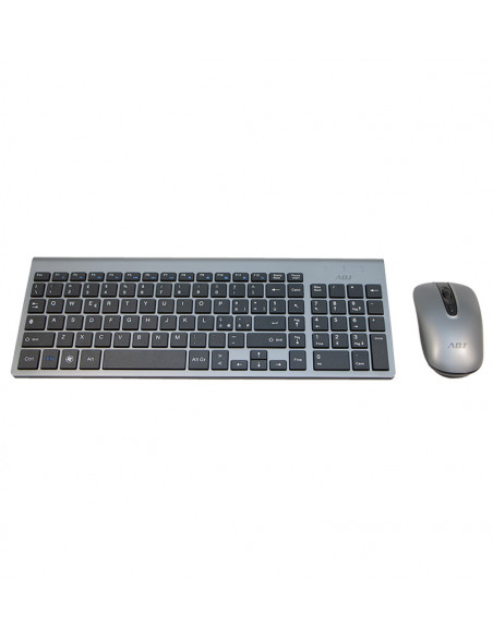 Adj KW10 tastiera RF Wireless QWERTY Italiano Nero, Argento