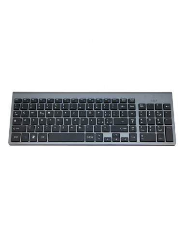 Adj KW10 tastiera RF Wireless QWERTY Italiano Nero, Argento
