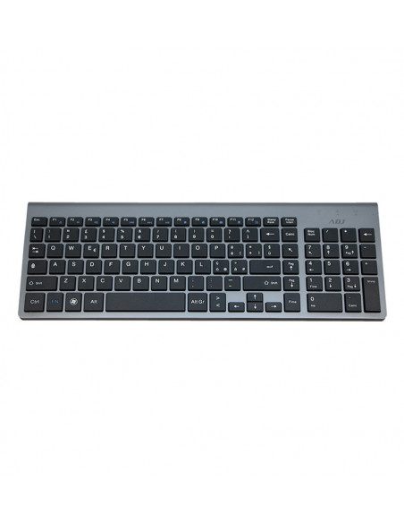 Adj KW10 tastiera RF Wireless QWERTY Italiano Nero, Argento