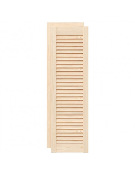 Ante con Design a Lamelle 2 pz 99x29,5 cm in Legno di Pino