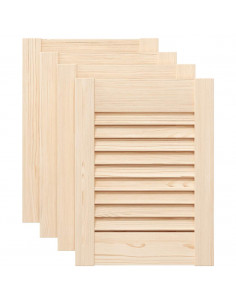 Ante con Design a Lamelle 4 pz 39,5x29,5 cm in Legno di Pino 2