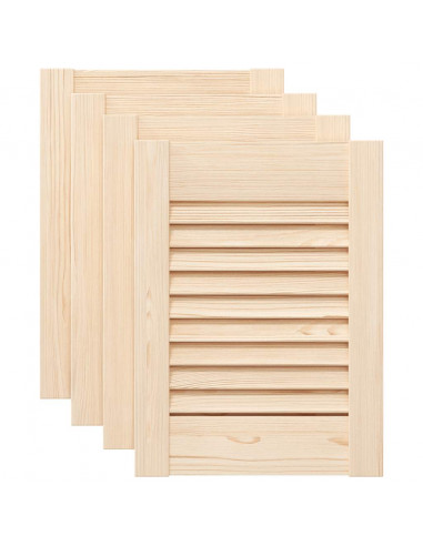 Ante con Design a Lamelle 4 pz 39,5x29,5 cm in Legno di Pino