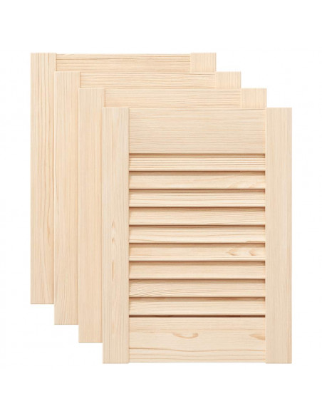Ante con Design a Lamelle 4 pz 39,5x29,5 cm in Legno di Pino