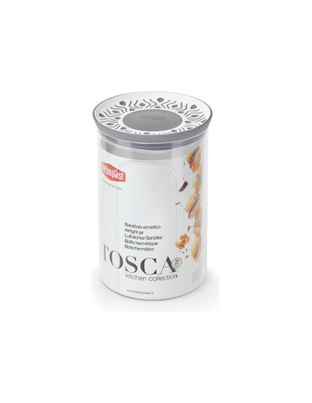 Barattolo Stefanplast 55454 TOSCA Ermetico Grigio Grigio