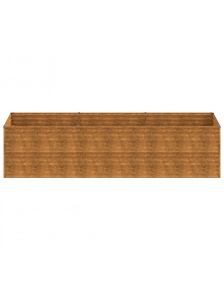 Fioriera Rialzata da Giardino 290x100x69 cm in Acciaio Corten